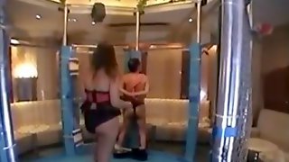 Japanese female dominates a man