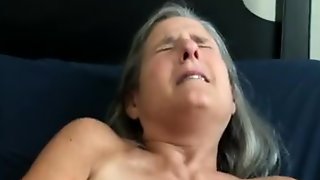 Hot MILF Plays With Her Black Rabbit Masturbates Mature Granny 60 Year Old