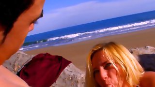 Blonde Mature MOM Anal on the Beach