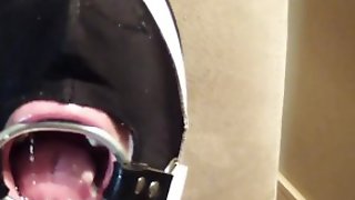 The dildo in ring gagged sluts throat silences her whipping - INTRO