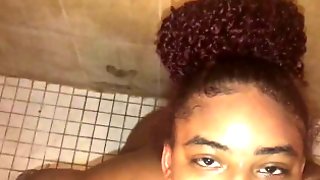 NASTY EBONY GOLDEN SHOWER (PISS CATCHER IN MOUTH AND SWALLOW)
