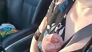 Masturbation in car