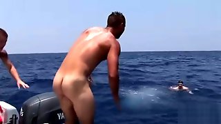 Young Nudists Enjoy Yachting