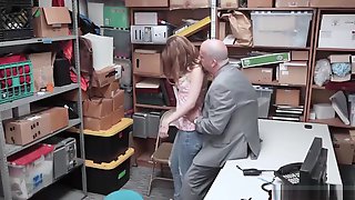 Redhead Teen Got Fucked Because She Helped A Dad Thief