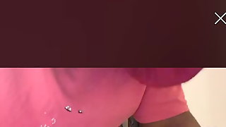 Black girl shows huge boobs on periscope