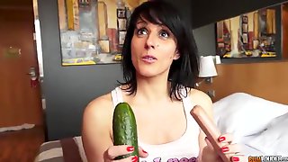 Zucchini and sausages - vanessa hard porn video