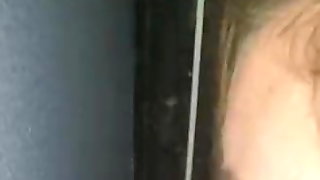 GF Sucking And Fucking Cock At The Gloryhole