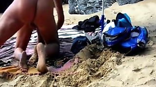 French slut wife lisa fucked doggy style at the beach