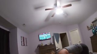 Blowjob and ball suck while I watch football