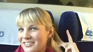 Have intercourse in the train - sweet amateur girl