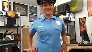 Latin police officer with big tits gets smashed by pawn guy