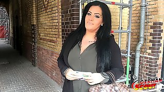 GERMAN SCOUT - Supersized Big Beautiful Woman 18Yo Girl Ashley Rough Hump at Street Casting