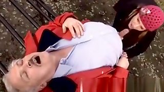 Handjob, Outdoor, Blonde