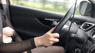 Masturbation in the car while driving