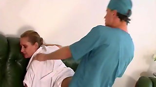 Doctor fucks his pantyhosed Nurse