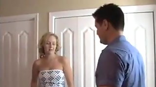Cuckold Humiliation, Bitch Wife, Funny Cumshot, Blonde, Husband