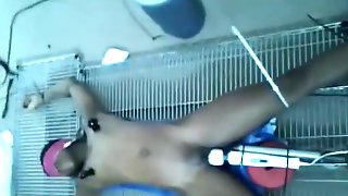 Amatuer Bondage Video Sexy Black Girl Tied Down and Vibrated