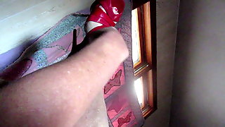 Teasing with my shoes having sex