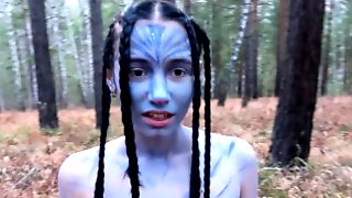 Cute alien tastes my cum (avatar cosplay) - MaryVincXXX #HALLOWEEN2019
