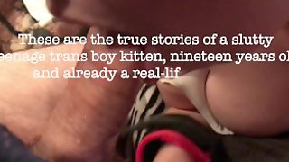 F2M slave kitten Bondage & Throatpie. Deepthroat, Slapping, Gagging, BDSM