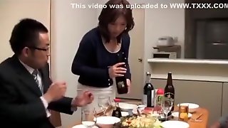 Japanese Husband Friend, Drunk Double Penetration, Drunk Anal, Japanese Wife