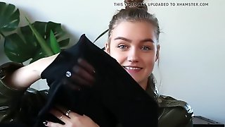 Astrid olsen danish youtuber wearing vinyl