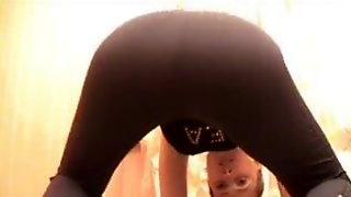 Farting in hot tight sexy leggings