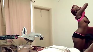 NICHE PARADE - Black Hotel Maid Grabs My Flashing Cock & Makes Me Cum
