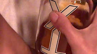 Masturbating with a bottle of whisky in my pussy