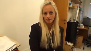 Job Interview Blowjob, Swallow, Audition, German, Cum In Mouth
