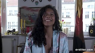 Hot Sex Interview  with ebony nymph Caroline - amateurs