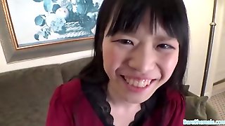 Amateur asian teen comes to do XXX video for a first time