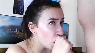 Amateur webcam handjob and blowjob big cock sucking