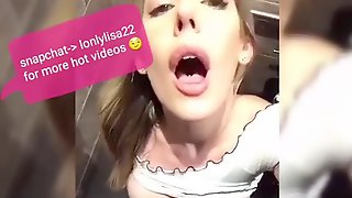 German girl caught masturbating in public on snapchat