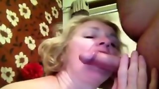 Blowjob gagging mature