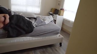 Stepson sneaks into his stepmoms room and pretend to be his dad