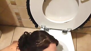 Pissing On Trashy Teen Sluts in WC