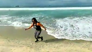 Mini Richard Big Boobs Beach Run Sexy