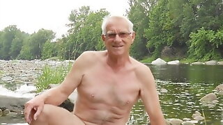 Grandpa beach nude pictorial
