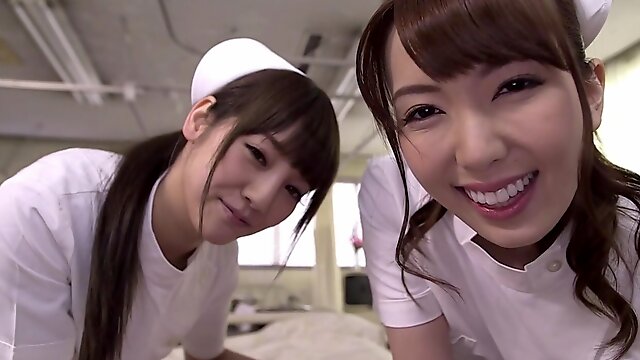 Japanese Nurse, Japanese Threesome, Nurse Blowjob, Japanese Uncensored