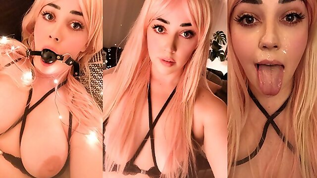 Blonde ahegao slut gets Netflix and fucked.