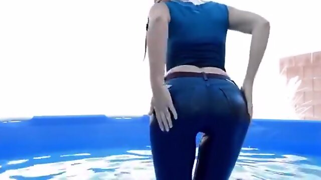 Jeans Girl Wet