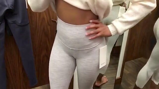Lululemon activewear try on haul (tights, leggings) in the dressing room asmr