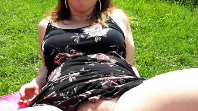 Fingering In The Park, British Wife Outdoors