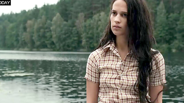 Alicia Vikander - Public nudity, naked Swimming - Kronjuvelerna (2011)