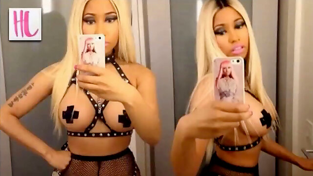 Nicki Minaj big black bra-stuffers Nude Celeb