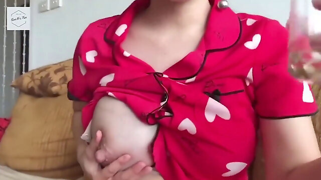 Ginormous bra-stuffers VietNam mommy Breast Milking