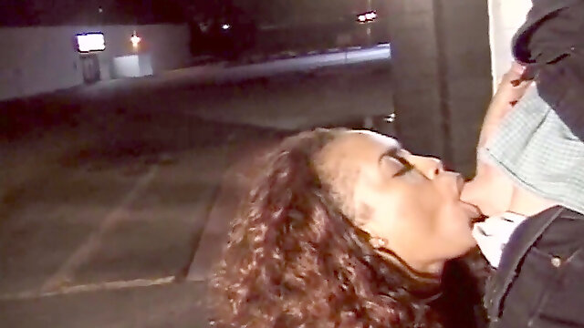Ebony prostitute fellatio Outside
