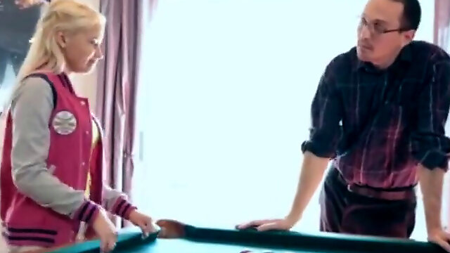 Marsha May plumbs Her step-father On The Pool Table