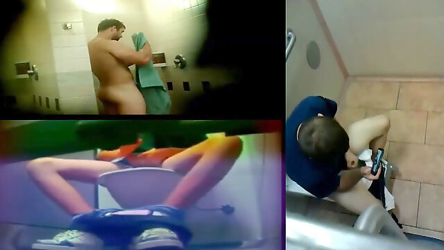 Spying Str8 boys rigid schlongs in Toilets,gym showers and Urinals. CUM IN&